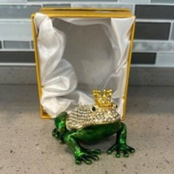 Frog Prince Tchotchke Jewelry Trinket Box NIB - Picture 6 of 6